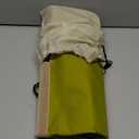 Extra Large Foldable Camping Chair with Cup Holder,Ultra-Light Portable Beach Chair with Carry Bag for Sunbathing Swimming Poolside Picnic Lawn Road Hiking Trips (Beige and Yellow)