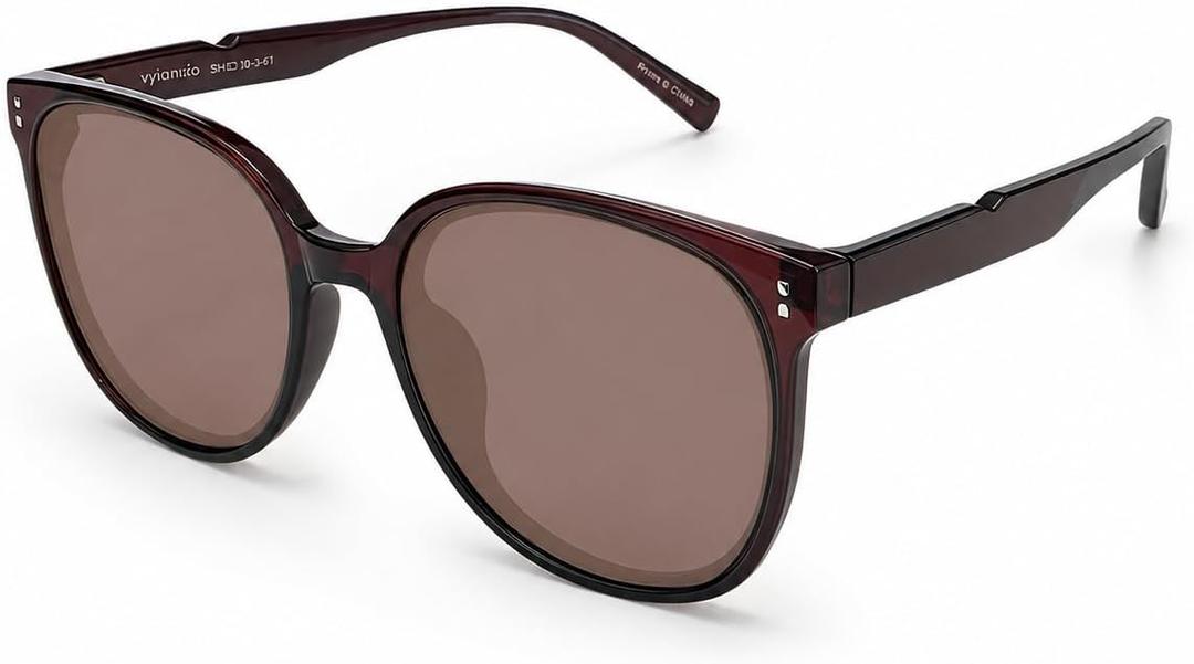 Oversized Square Polarized Sunglasses for Women Men, UV400 Lenses | UV400 polarized lenses and a classic square frame for driving, travel and comfortable daily wear