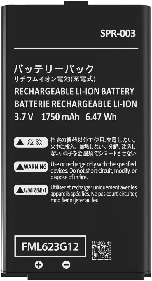 SPR-003 Replacement Battery for Nintendo 3DS XL New 3DS XL LL Game Console, [1750mAh] Li-ion 0 Cycle Internal New Upgrade Replacement Battery for Nintendo Switch Game Console SPR-003 Battery