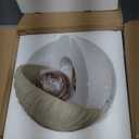 Wabi Sabi Pendant Light, 10.8" Concrete Pendant Light with Grey Irregular Textured Lampshade & Wooden Ceiling Plate, Retro Cement Hanging Lamp Ideal for Bedroom Living Room Kitchen (No Bulb)