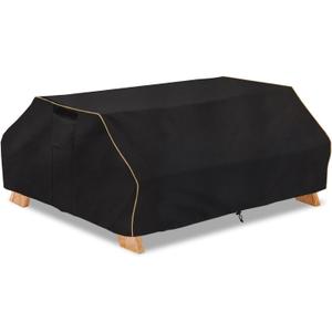 Bitubi 70 / 72 Inch Waterproof Picnic Table Cover With Bench Covers,Classic Black Wind Dust Proof Anti-UV, 72Outdoor Cover For Picnic Table
