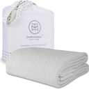 Threadmill Luxury Cotton Blankets for King Size Bed | All-Season Cozy 100% Cotton King Size Blanket | Herringbone Soft Fall Thermal Blanket fits California King Size Bed | Light Grey