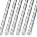 Barrina 8FT LED Shop Lights Fixture, T8 72W 10000lm 5000K, Daylight White, Clear Cover, V Shape,Tube Light, Hight Output, Bulbs for Garage, Warehouse, Plug and Play, 6 Packs