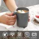 Berglander Gray Plastic Coffee Mugs Set of 8, Plastic Cups with Handles 15oz, Reusable Water Cup, Easy to Carry, Great for Home, Garden, Picnic, Camping, Outdoor