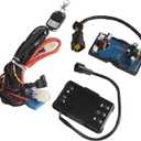 Diesel Air Heater LCD Monitor Switch Control Board Set with Remote Control, 12V/24V Compatible 30-40C Temperature Range for 2kw/5kw/8kw Car Truck Parking Heater Repair