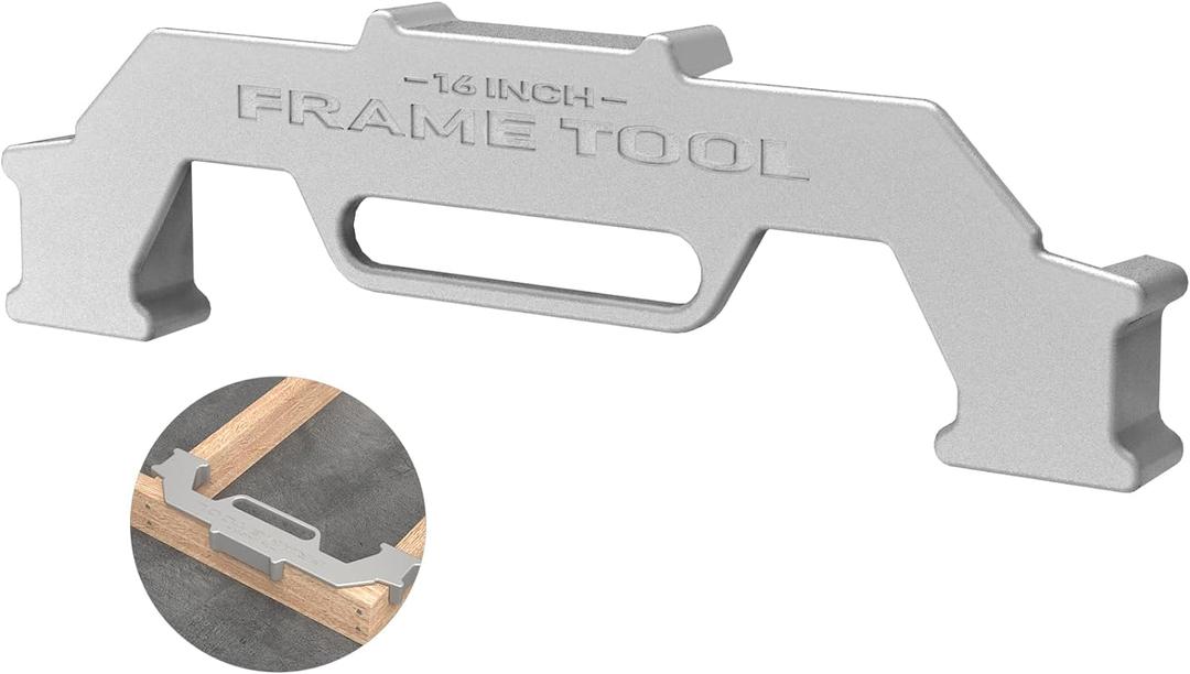Framing Tools,16 Inch On-Center Stud Layout Tool,100% Cast Aluminum Framing Spacing Tool,Premium Wall Stud Framing Tool,Precision Measurement Jig Tool For Framing Wall, 1 Pack