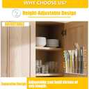 2 x Upgraded 9.5Large Acrylic Straw Holder With Drainage Holes for Cabinet Door - Reusable Tumbler Straw Organizer Storage Rack for Counter Cupboard Door Mounted,Space Saving Kitchen Accessories