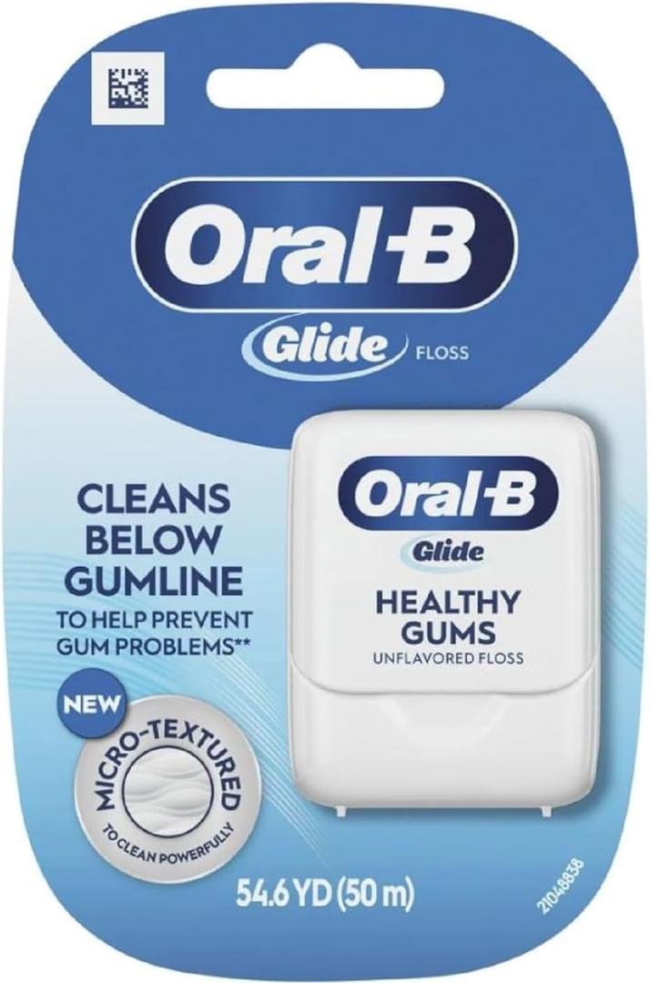 Oral-B Glide Healthy gums, unflavored floss 50M (Pack of 6)