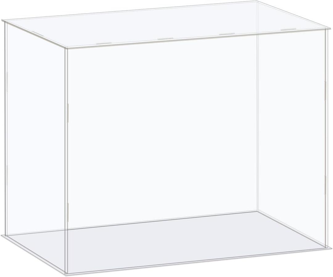 MECCANIXITY Acrylic Display Case Box Clear Dustproof Protection Showcase 16.1x6.3x10 Inch for Collectibles Display