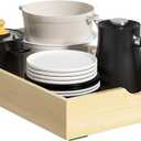 Pull Out Cabinet Organizer 14" W x 21" D, Wooden Pull Out Drawers for Cabinets with Heavy Duty Slides, Soft Close Slide Out Drawers for Kitchen Cabinets Organizer, Bathroom Sink, Pantry