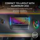 Razer BlackWidow V4 75% Mechanical Gaming Keyboard: Hot Swappable Design - Compact & Durable - Orange Tactile Switches - Chroma RGB - Roller & Media Keys - Wrist Rest Snap Tap - Black