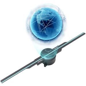 3D Hologram Fan, 16.5in 3D Hologram Projector Advertising Display With 224 LED Light Beads Holographic Video Projector for Business Store Signs, Bar, Casino, Party, Christmas