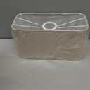 3-Way Dimmable Touch Control Table Lamp with 2 USB Ports and AC Power Outlet Modern Bedside Nightstand Lamp Fabric Shade and Metal Base for Guestroom Bedroom Living Room LED Bulb Included Warm White (Cream)