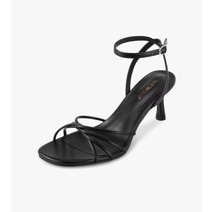 wetkiss Womens Sandals Round Open Toe Kitten Heels Adjustable Ankle Strap Low Heels Heeled Sandals for Women Summer Dress Shoes Not Suitable for Wide Feet, Size 9.5