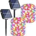 Joomer Solar Fairy Lights, 2-Pack Total 80FT 240LED Solar String Lights Outdoor Waterproof 8 Lighting Modes for Fence Party Garden Patio Yard Home Holiday Tree Outdoor Decoration (Multicolor)