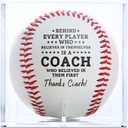 Baseball Coach Gifts: Printed Baseball with Display Box