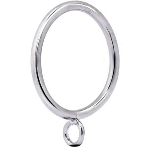 JushengXMX Metal Curtain Rings with Eyelet 1.49” Inner Diameter,Fits Up to 1 1/4-Inch Rod (Satin Nickel,36Pcs)