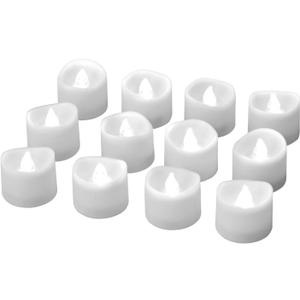 eLander LED Tea Lights Flameless Candle with Timer, 6 Hours on and 18 Hours Off, 1.4 x 1.3 Inch, Cool White, [12 Pack]
