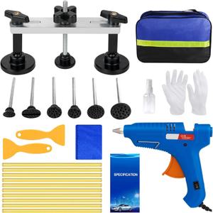 Car Dent Puller Kit, Paintless Dent Removal Kit, Car Dent Repair Kit with Bridge Puller, Dent Remover Tool for Car Hail Damage DIY Repair