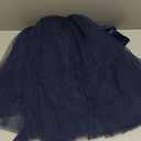 Flofallzique Toddler Girls Velvet Dress Long Sleeve Tulle Tutu Birthday Tea Party Princess Dresses Size: 1T (Navy)