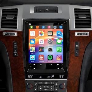 9.7 Inch Car Stereo Radio for Cadillac Escalade SLS 2007 2008 2009 2010 2011 2012,Touch Screen with with Carplay Android Auto WiFi Bluetooth FM RDS GPS DSP SWC+AHD Backup Camera