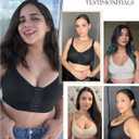 FeelinGirl Post Surgery Bras for Women Front Closure Mastectomy Bras Surgical Wireless Full Coverage Compression Bra (Pink, S)