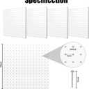 Peg Board, 1616Large Heavy Duty Metal Pegboard Panels with Frame White PegBoard Display 4 Packs Peg Boards for Walls, Display, Garage Tool Storage, Office Organization, Craft Room, Kitchen