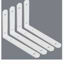 Alise Floating Shelf Brackets,White Bracket for Shelves Heavy Duty L Bracket Corner Brace,Stainless Steel Joint Angle Brackets for Wooden Board Hanging Support,8x5-3/5 Inch(Upgraded,Pack of 4