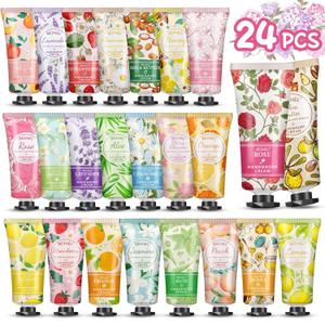 24 Pack Hand Cream Gift Set For Women,Teacher Appreciation Gifts,Mini Hand Lotion Travel Size Moisturizing Hand Cream for Dry Cracked Hands,Graduation Gifts,Birthday Gift,Bridesmaid Gift,Party Favors