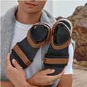 Vionic Mens Walk Max Wanderer Sandal Hazelnut Leather & Mesh 10.5 M