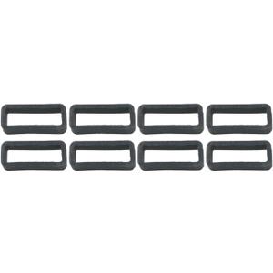 8PCS Band Holder Silicone Replacement Ring 18mm Smartwatch Silicone Activity Ring Black