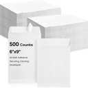 Fuutreo 500 Counts White Envelopes 6 x 9 Inch Self Adhesive Catalog Security Mailing Envelopes with Adhesive for Mailing Storage Organizing Home Office