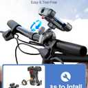 Bovemanx Motorcycle Phone Mount Holder, [150mph Wind Anti-Shake][7.2inch Big Phone Friendly] Bike Phone Holder, Motorcycle Handlebar Cell Phone Clamp, Compatible with iPhone 16 Pro Max, Black