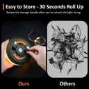 Camping String Lights, 4 in 1 Portable Camping Light Rechargeable, 8 Lighting Modes, USB Charging, Quick Storage, 32.8FT Waterproof Tent Lights String for Camping, Hiking, Yard, Christmas (Green)