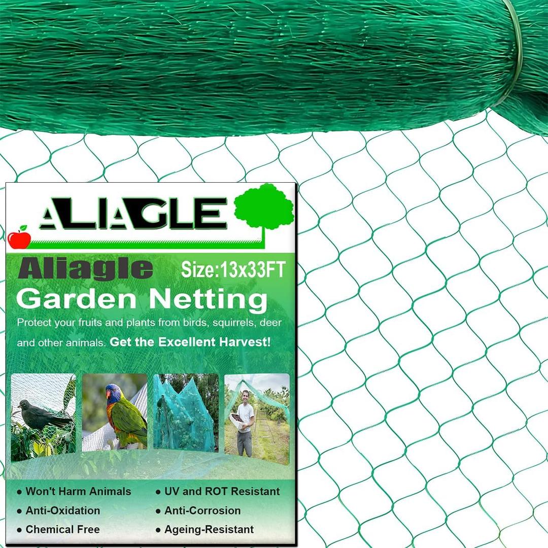 Bird Netting for Garden, Protect Vegetable Plants and Fruit Trees from Birds and Animals, PE Material Trellis Netting, Reusable & Heavy Duty