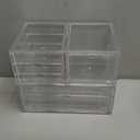 Yieach 2 Pack Acrylic Drawer Organizer With 6 Drawers,Stackable 11.1 Large Clear Storage Drawers and Makeup Organizer For Vanity,Bathroom Countertop,Cabinet,Pantry,Office Supply Storage Bins Drawers
