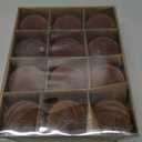 3.15 inch Velvet Christmas Ornaments Balls Sets, 12 PCS Velvet Ornaments for Christmas Tree, Flocked Ornaments Balls for Holiday Party Xmas Hanging Decoration (Brown, 3.15inch)