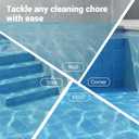 Cordless Spa Hot Tub Vacuum - Handheld Pool Vacuum for Above Ground Pool, Lightweight Stick Pool Cleaner with 2 Brush Heads, Ideal for Cleaning Debris and Sand (Blue)