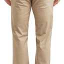 YUCENFU Men's Dress Pants Flat Front Expandable Waistband Casual Business Trousers (40W x 32L, Khaki)