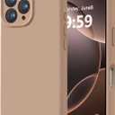 LOVE 3000 Designed for iPhone 16 Pro Case, Premium Silicone with [Soft Anti-Scratch Microfiber Lining] Shockproof Protective Phone Case for Men Women Girls 6.3", Light Brown