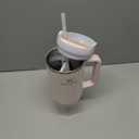 STANLEY Quencher H2.0 Tumbler with Handle and Straw 40 oz Flowstate 3-Position Lid Cup Holder Compatible for Travel Insulated Stainless Steel Cup BPA-Free Rose Quartz 2.0