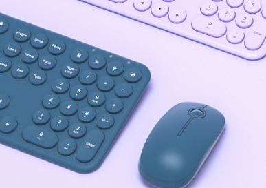Cute Keyboard and Mouse Wireless for PC Computer/Laptop/Windows/Mac/Tablets, Ultra-Thin 2.4GHz USB Cordless Full-Sized Silent Retro Computer Keyboard Mouse Combo (Purple)