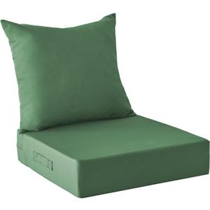 IPYNBAP Outdoor Cushions for Patio Furniture,Outdoor Seat Cushion Set 24 x 24 x 5.75 Inch,Waterproof & Fade Resistant Outdoor Chair Cushions,Deep Patio Chair Cushion with Removable Cover,ForestGreen