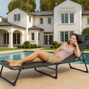 SnozeFlex Portable Camping Cot for Adults with Removable Mattress, Double Layer 1200D 330lb Foading Cot, Heavy Duty Camping Bed with Pillow