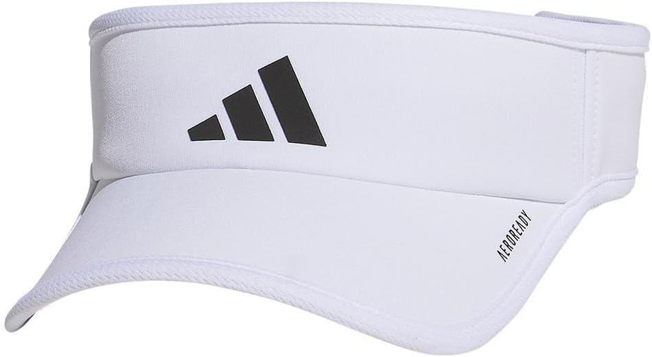 adidas Men's Superlite Adjustable Fit Sport Performance Visor (White/Black)