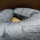 MELLO Lap Pillow for Reading – Memory Foam Gaming Pillow for Lap, Crochet, Crafting, Knitting, Elbow and Arm Support Cushion for Rest in Couch and Bed (Dark Gray, Standard)