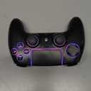 Wireless Controller Compatible with PS-5/Pro/PC/MAC/iOS/Android10/Steam Deck, Gamepad with 7 Colors RGB Lighting/Dual Vibration/Turbo/6 Axis Gyro Sensor/Programmable/Headset Jack/Hall Effect Joystick