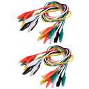 20 Pcs (20 inch) Alligator Clip Wires, 5-Color Test Leads with Crocodile Clip, Stamping Jumper Wires for Electrical Test, Circuit Connection, Experiment