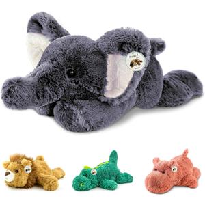 16" | 2 Pounds Gray Elephant Weighted Stuffed Animals,Sensory Comfort Plush Throw Pillow Toy,Kawaii Plushies Hugging Toy Gifts for Kids & Adults (Elephant, 16 inch 2 Pounds)