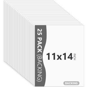 Somime 25 Pack Backing Boards Only - 11x14 Uncut White Mats Matboards, Acid Free Backerboards for Art Prints, Ideal for Photos/Pictures/Prints/Frames/Arts